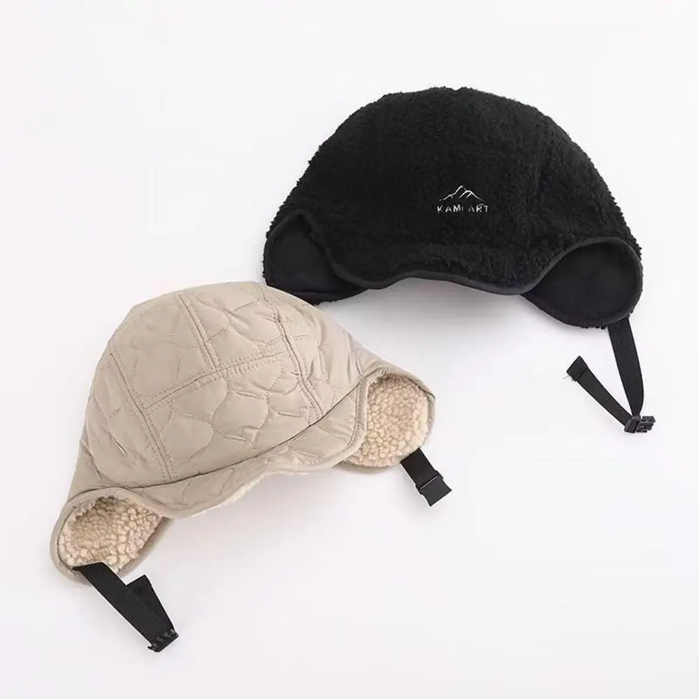 

Winter Reversible Wearable Casual Velvet Plush Warm Ear Protection Hat Fleece-lined Lei Feng Hat Padded Earflap Duck Tongue Hat