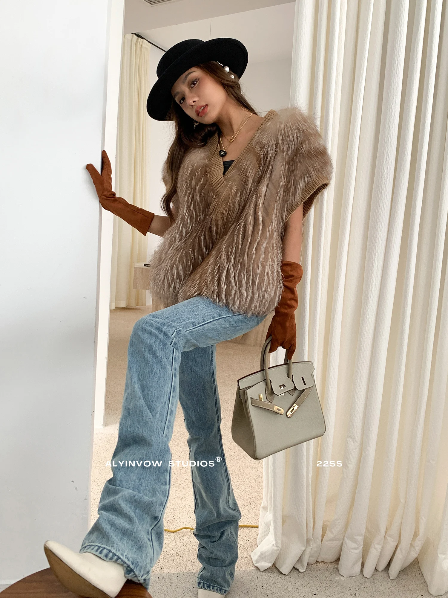 Fox Fur Vest Coat 2022 New Fur Vest Women's Fur Coat