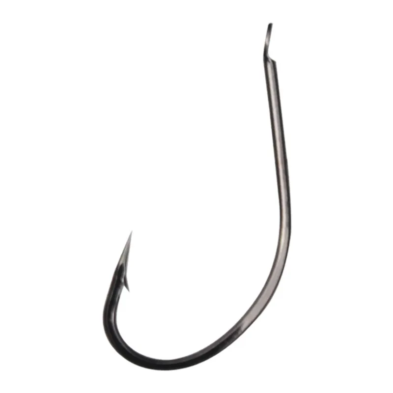 

100pcs Carbon Steel Barbed Maruse Hooks Long Shank Crooked Mouth Thin Hooks Crucian Black Bream Catfish Bass Saltwater Fish Hook