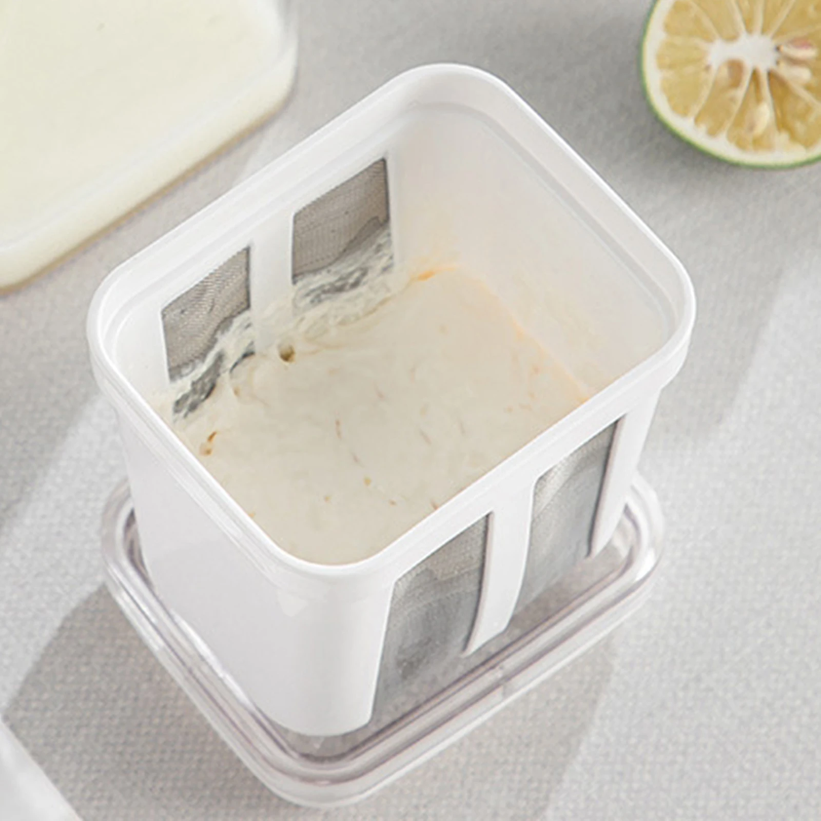 Colino per Yogurt greco maglia accessori da cucina per uso domestico filtro a rete Fine separatore di siero di latte per succo di tè campeggio Picnic