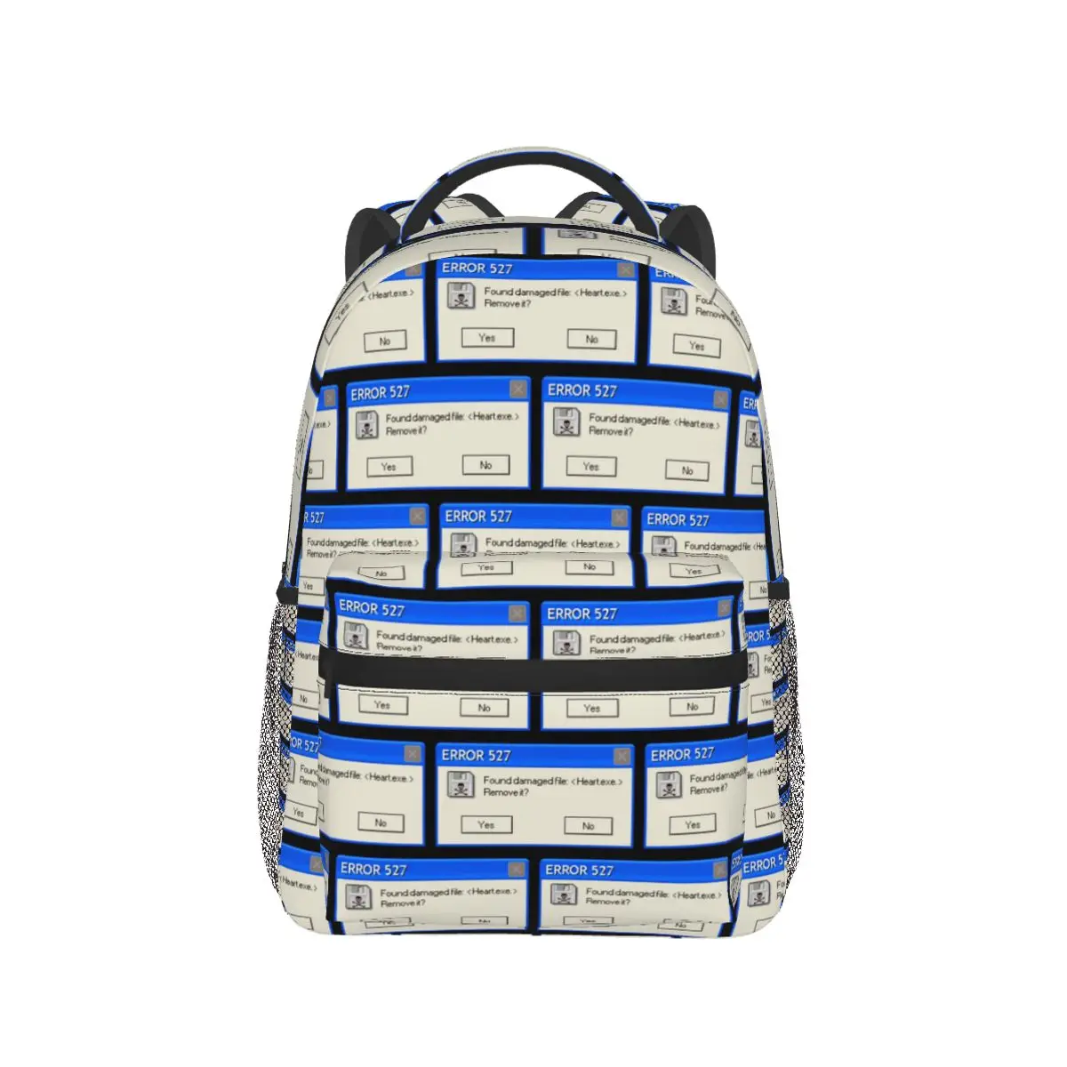 Error Message Heart Student Backpack School Bag Hiking Travel Daypack for Boys Girls Fashion Bookbag Shoulder Bags