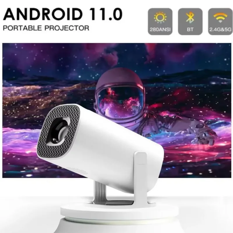 P30 Smart Portable Projector Android 11 WiFi6 Support 4K 1080P BT5.0 Projector 1280*720P Home Cinema Projector For Smart Phone