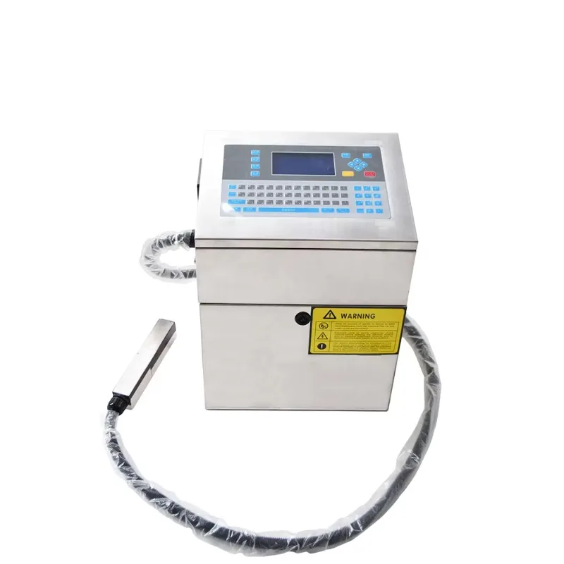 Cheapest high speed CIJ continuous inkjet printer printing plastic bottle bag pipe with expiry date barcode text