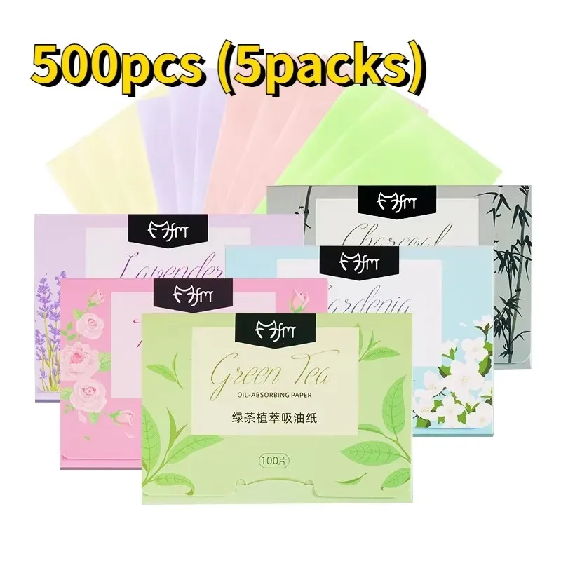 100-500pcs Facial Oil Blotting Paper Matte Face Wipes Oil Control Oil-absorbing Face Cleaning Beauty Makeup Tools Accessories