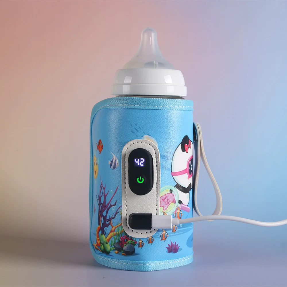 Bottle Insulation Cover, Breast Warmer, Baby Warmer, 5-Speed Temperature Control, Digital Display of Temperature