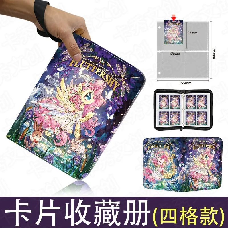 New My Little Pony Fluttershy 2D Binder Game Card Storage Book Photo Album Card Holder Trendy Toy Anime Peripheral Cartoon Gift