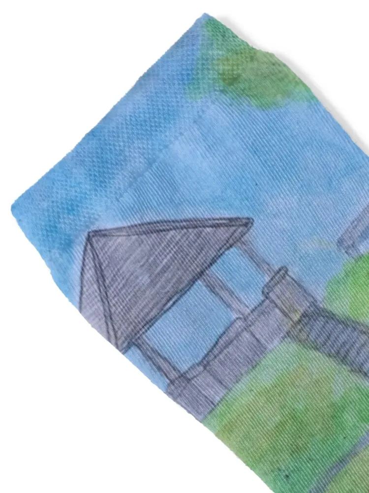 ponyo landscape Socks Heating sock hockey Sports christmas gifts Men's Socks Women's