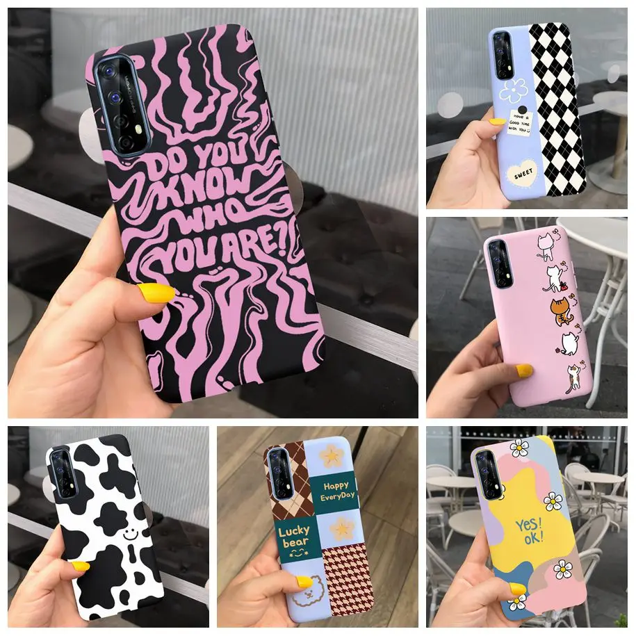 Funda suave para teléfono Realme 7 5G RMX2111 a prueba de golpes, parachoques para Realme 7 X7 Pro Realme 7, Funda trasera de dibujos animados, Coque mate