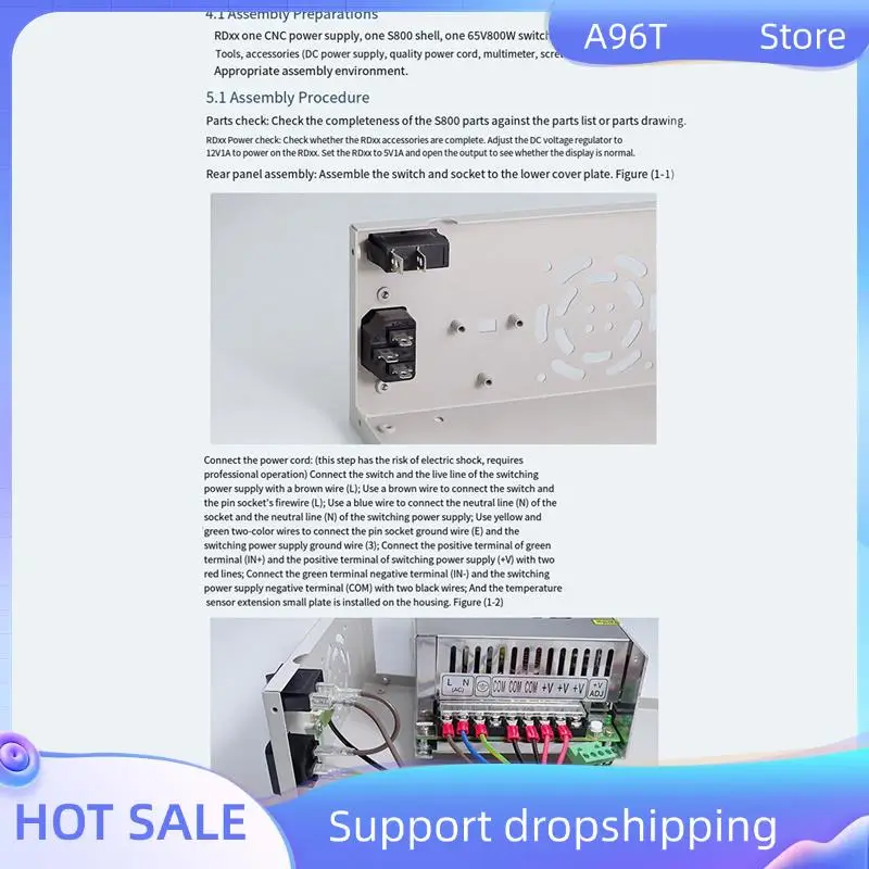

A96T 2X RD RD6012 RD6018 Switch Power Supply 65V 800W Digital Power Supply Case S800 For Iron Shell Voltage Converter Kit