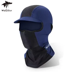 WOLFILIST 1PC Full Face Sun Protection Mask Summer Ice Silk Comfortable Face Balaclava For Hiking, Cycling, Hunting, Fishing