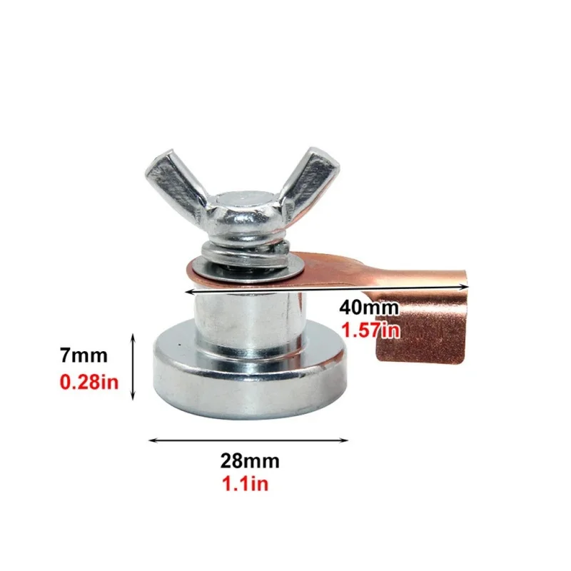 500A Welding Machine with Strong Ground Clamp 300A Magnetic Grounding Head Grounding Device Essential Welding Tool Accessories