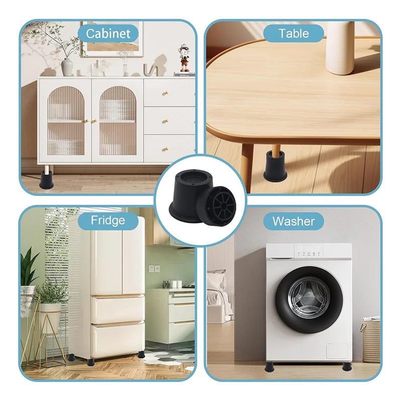 A07I Elevadores de cama de 3 pulgadas Elevadores de muebles de alta resistencia, elevadores de cama, soportes de elevador de cama de hasta 6.000 libras Paquete de 8