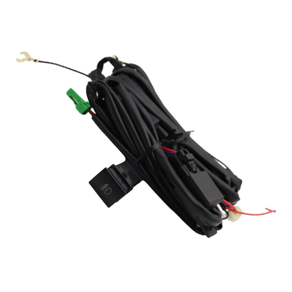 Für Nissan Pathfinder 2023-2024 Frontstoßstange LED Nebelscheinwerfer und Kabelbaum LED Nebelscheinwerfer Set Montage