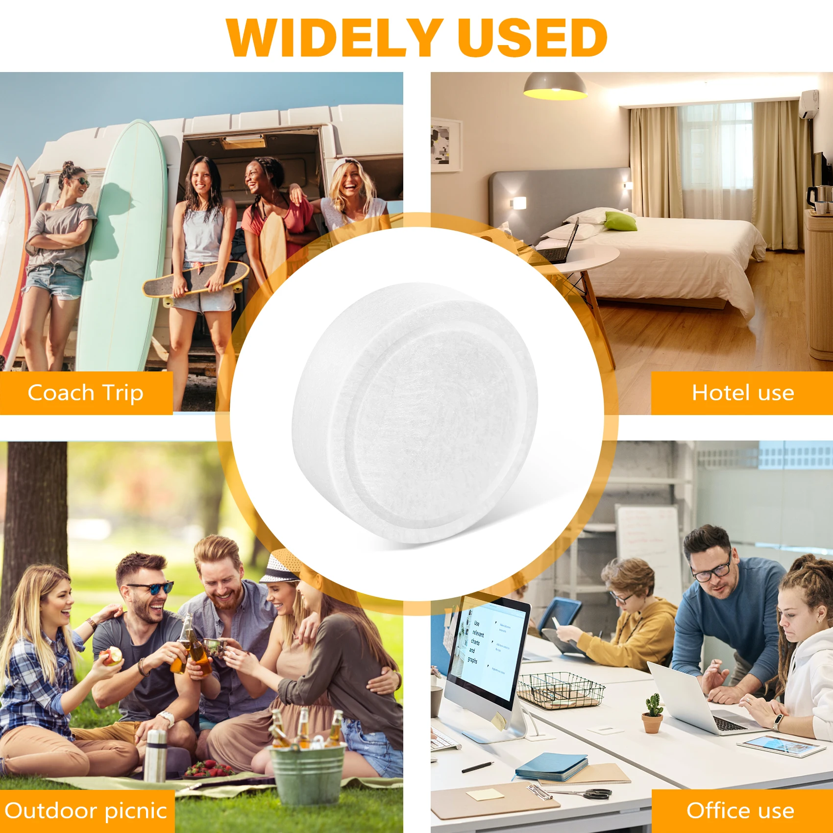 500 قطعة من مناديل المضغوطة القطنية الناعمة السحرية للاستعمال مرة واحدة مناديل السفر اللوحية-A21R #4