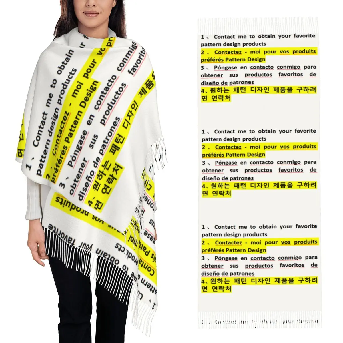 

Шарф с кисточками по индивидуальному заказу, женские мягкие теплые шали и накидки, большая осенне-зимняя шаль