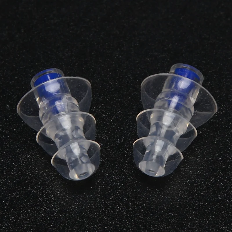 

AIAI 2X 27Db Silicone Earbud Musician Filter Earplugs Noise Reduction Cancelling Hearing Protection Earbud Reusable (Blue)
