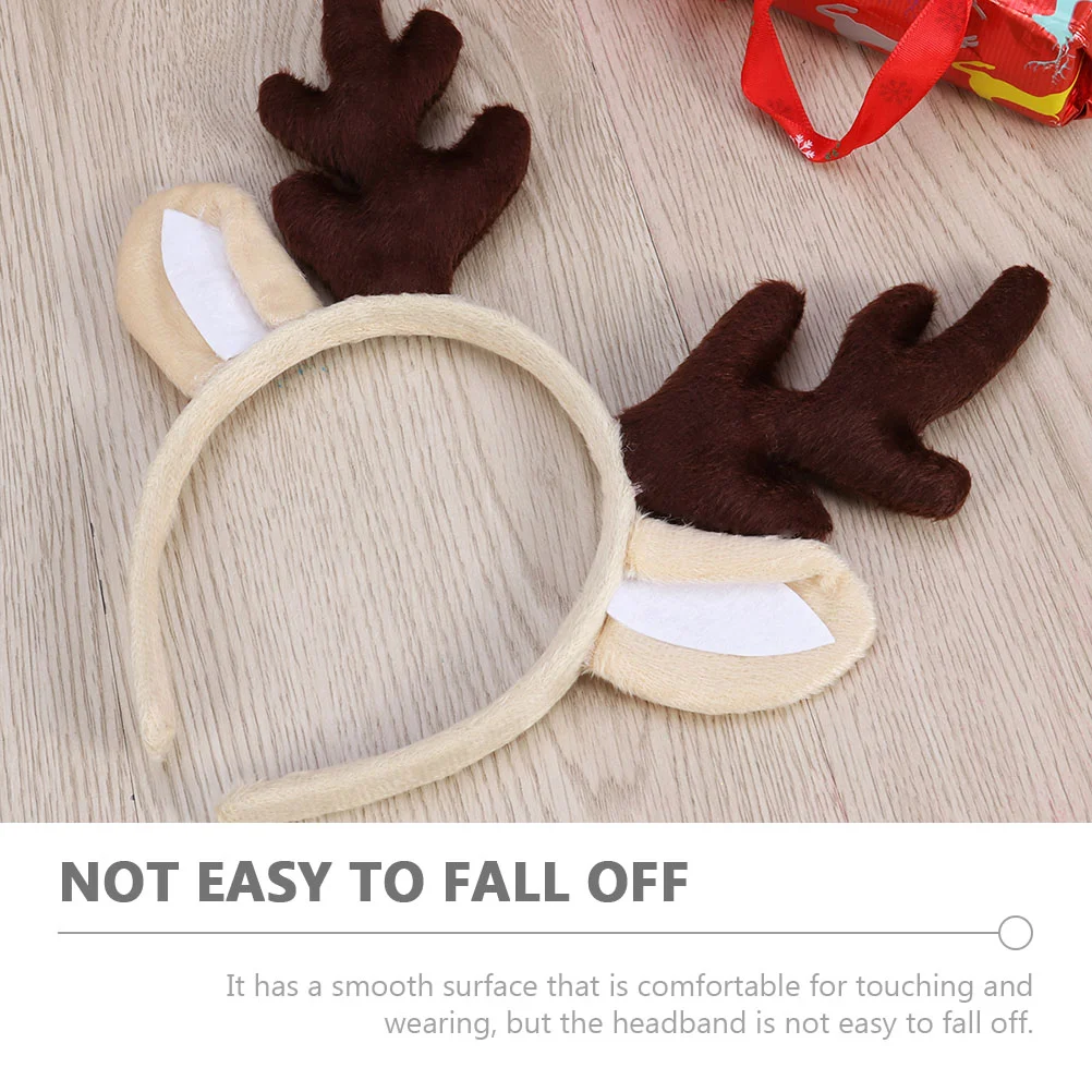 3 Pcs Christmas Antler Headband Xmas Hair Hoops Baby Costumes Plastic Headbands Party Headdress Small Decors Accessory