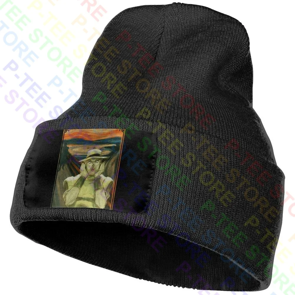 Joseph Joestar Jojos Bizarre Adventure As The Scream Parody Anime Knitted Beanie Hat Beanies Cap Gift Headwear