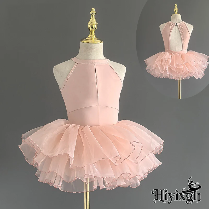 children girl blue summer ballet leotard tutu contemporary dance costume Girl clothes stage costume bodysuit  dance wear