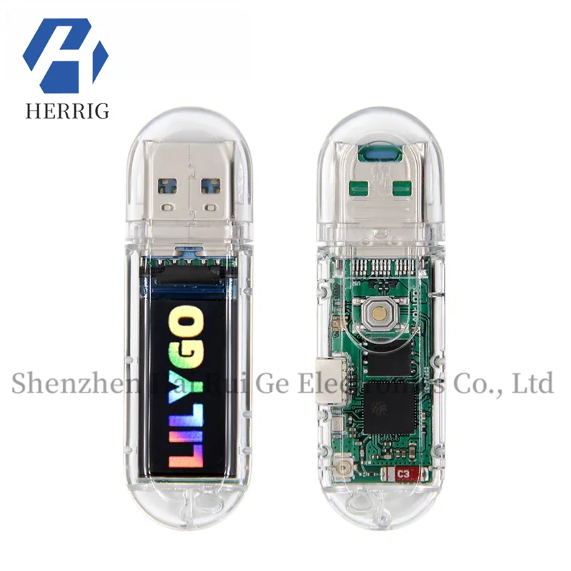 لوحة تطوير T-Dongle-S3 مع شاشة LCD مقاس 0.96 بوصة، تدعم WiFi وBluetooth وبطاقة TF