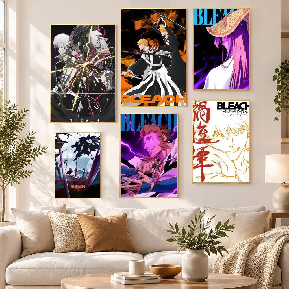 Anime Bleach Thousand Year War Poster HD Waterproof PP Self Adhesive Aesthetic Bedroom Dorm Gaming Room Home Decor Gift