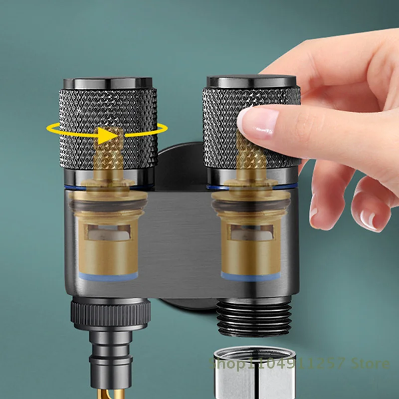 1 Set Special Buckle Water Nozzle Joint Drum Automatic 4 Points All-copper Washing Machine Faucet Automatic Water Stop Valve