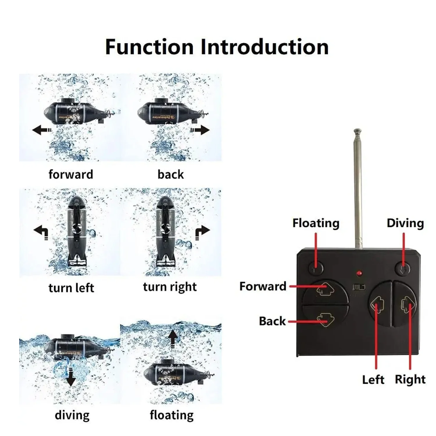 Rc rtr Mini U-Boot Doppel propeller drahtlose Boot Fernbedienung Schiff mit USB-Ladegerät Spielzeug Modell Geburts geschenk für Kinder