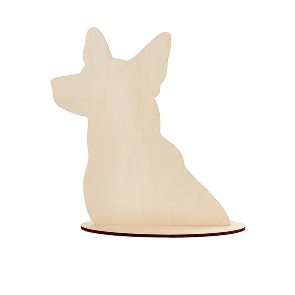 

DIY Dog Silhouette Display Stand Decorative Removable Wood Pet Bib Display Rack Easy To Assemble Photography Props