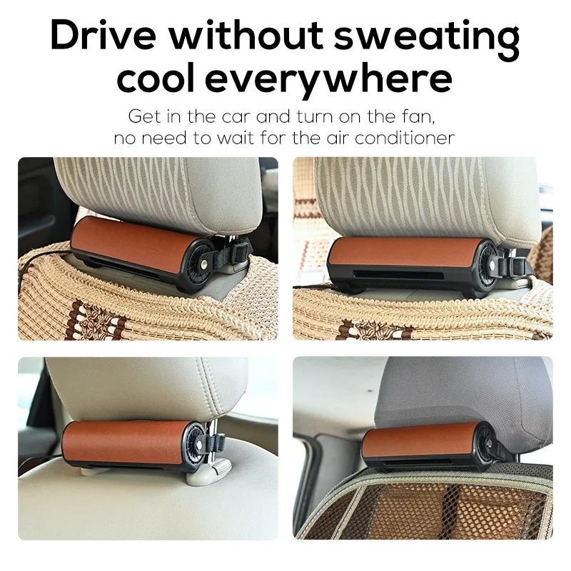 Xiaomi Portable Interior Rear Headrest Fan USB Plug In Car Seat Fan Wind Power Up To Low Noise Car Rear Seat Creative Car Fan