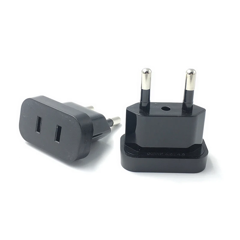 1pcs 4.0mm 4.8mm EU Plug Adapter EU US Israel To Euro KR Brazil Plug Converter American Travel Power Adapter Plug Socket Outlets