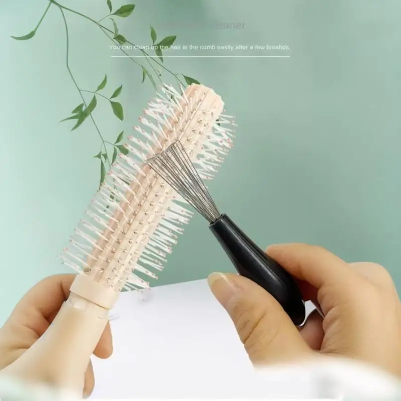 Hair Brush Cleaning Tool With Prongs Ergonomic Non Slip Handle For Home Salon Hair Tools