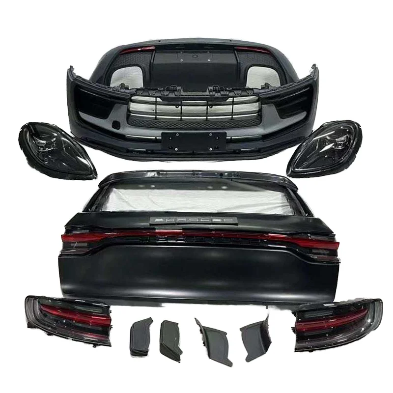 For 2014 Porsche Macan Upgrade 2020 Style Front Bumper Headlamps and Taillights Body Kit Plug and Play