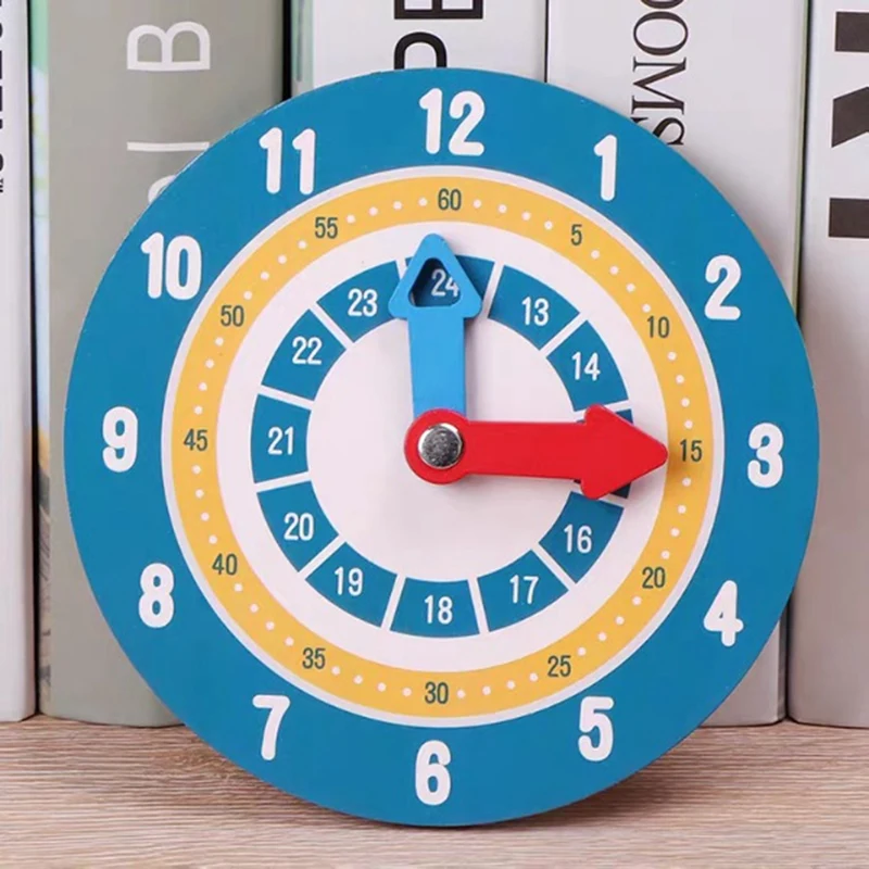 

Wooden Early Education Children's Addition Subtraction Counting Toys Primary School Clock Model Teaching Aid