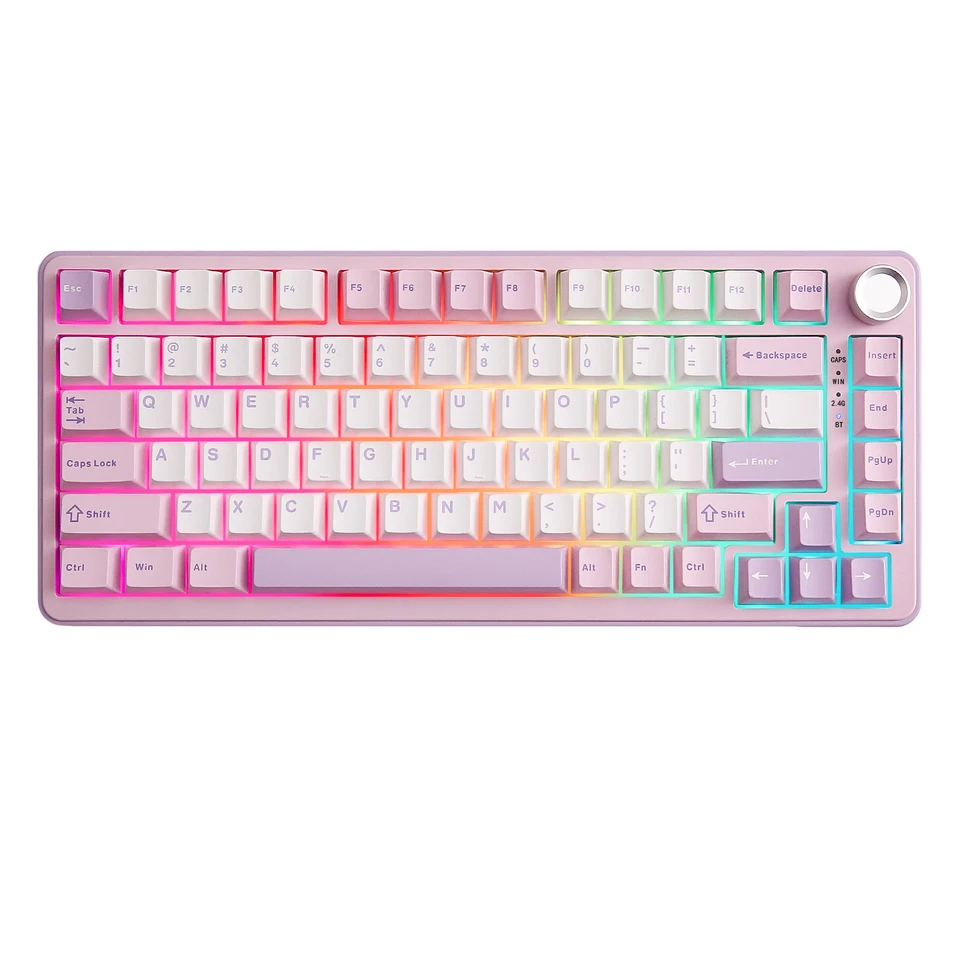 Yunzii-ワイヤレスメカニカルゲーミングキーボード,b75 pro,パープル