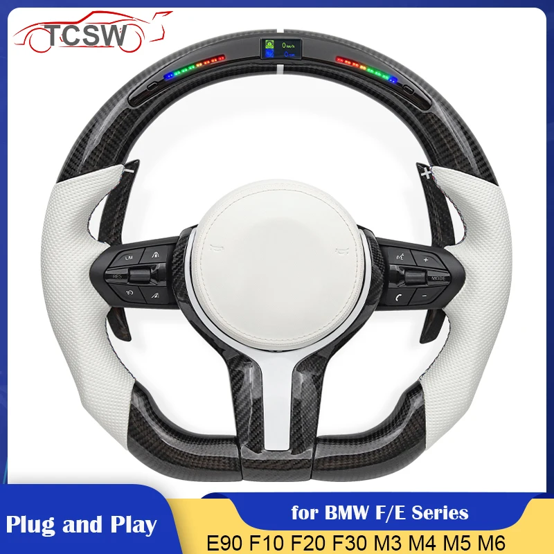 

Car Steering Wheel White Leather for BMW F01 F02 F06 F07 F10 F11 F12 F13 F14 F15 F16 F22 F30 F31 F32 F33 F34 F80 F82 F83 F85 F86