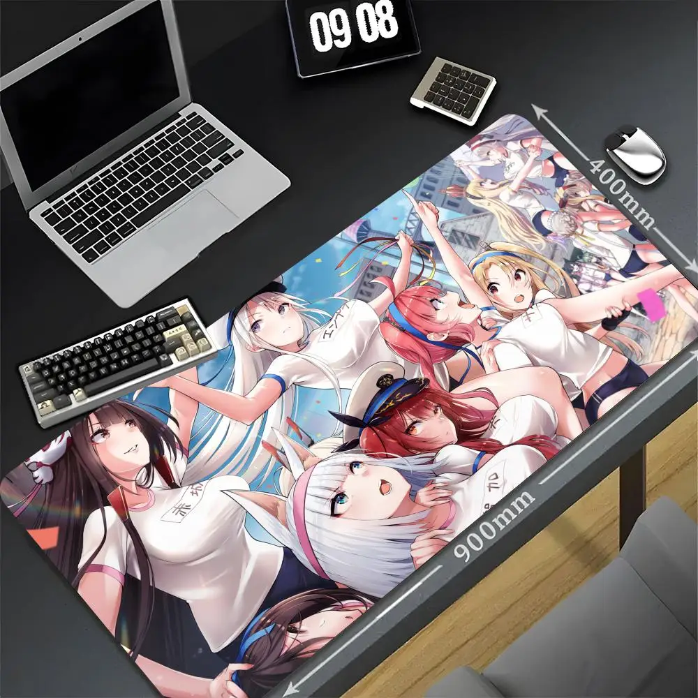 Game Azur Lane Mouse Pad 90x40 Cm Desk Mat Xxl Pc Gamer Gaming Computer Offices Mousepad Keyboard