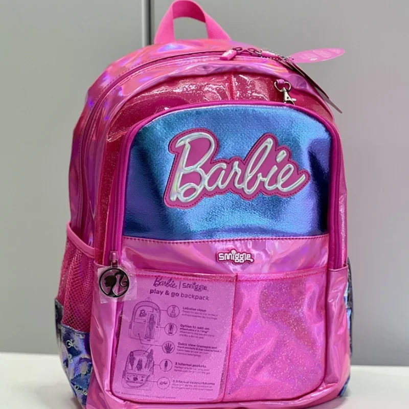 Prawdziwa Smiggle Barbie Australia dla dzieci torba szkolna papeteria piórnik torba na Lunch plecak z paskami na dwa ramiona dziewczyna prezent