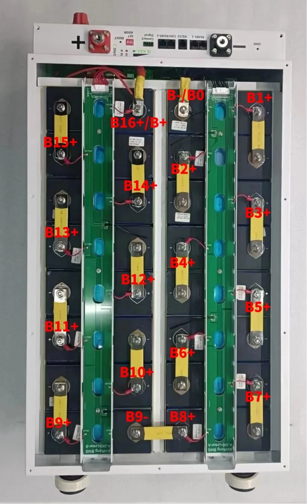 XR14 48V 280AH LiFePO4 Batteriebox 16S 51,2V DIY-Kit mit 7-Zoll-LCD JK BM Kompatibel 280Ah 304Ah MB314Ah 320Ah – Detail 7