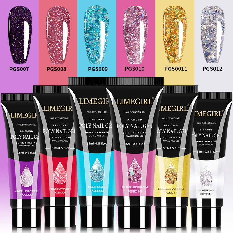 

Poly Nail Gel Set 6/8PCS Poly Nail Gel Set For Nail Extension Transparent Brown Finger Quick Building Gel Poly Extension Gel Set