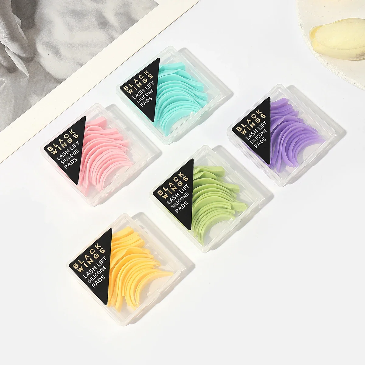 แผ่นซิลิโคนดัดขนตา 14 คู่ อุปกรณ์ยกขนตา 3 มิติ สำหรับดัดขนตา อุปกรณ์เสริมสำหรับดัดขนตา