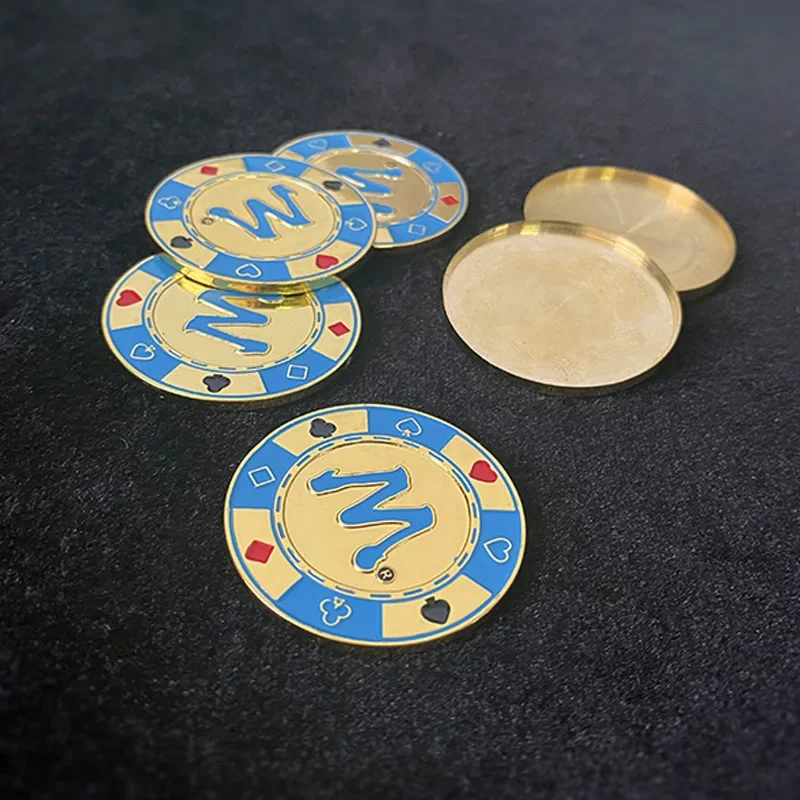 Metal Chip Set by Oliver Magic Tricks Metal Coins Appear Vanish Magia Magician Close Up Stage Illusions Gimmicks Mentalism Props