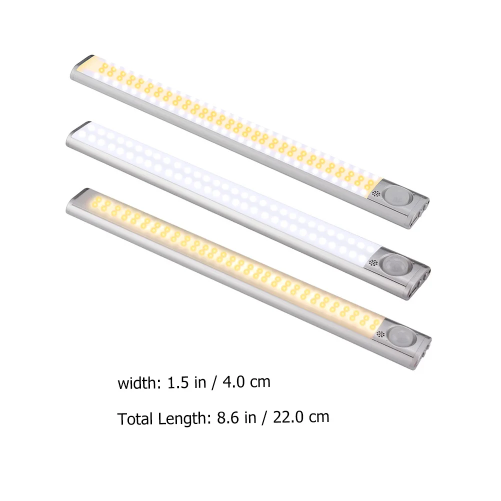 

PVC Dual Color LED Sensor Light Motion Closet Lamp Night Human Induction Wardrobe Corridor 24H Infrared Body Small Night Light