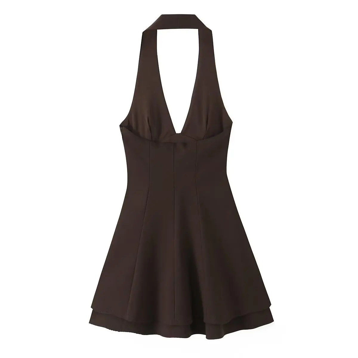 Ele dupla camada duas cores pendurado neline dr outono novo sle feminino faion design cintura alta saia de fibra de poliéster