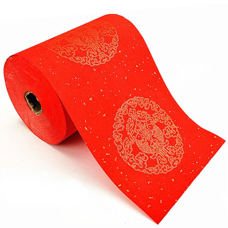 Spring Festival Couplet Red Paper Decoupage Chinese Red Rice Paper Half-Ripe Xuan Paper Home Decoration Rijstpapier Papel China