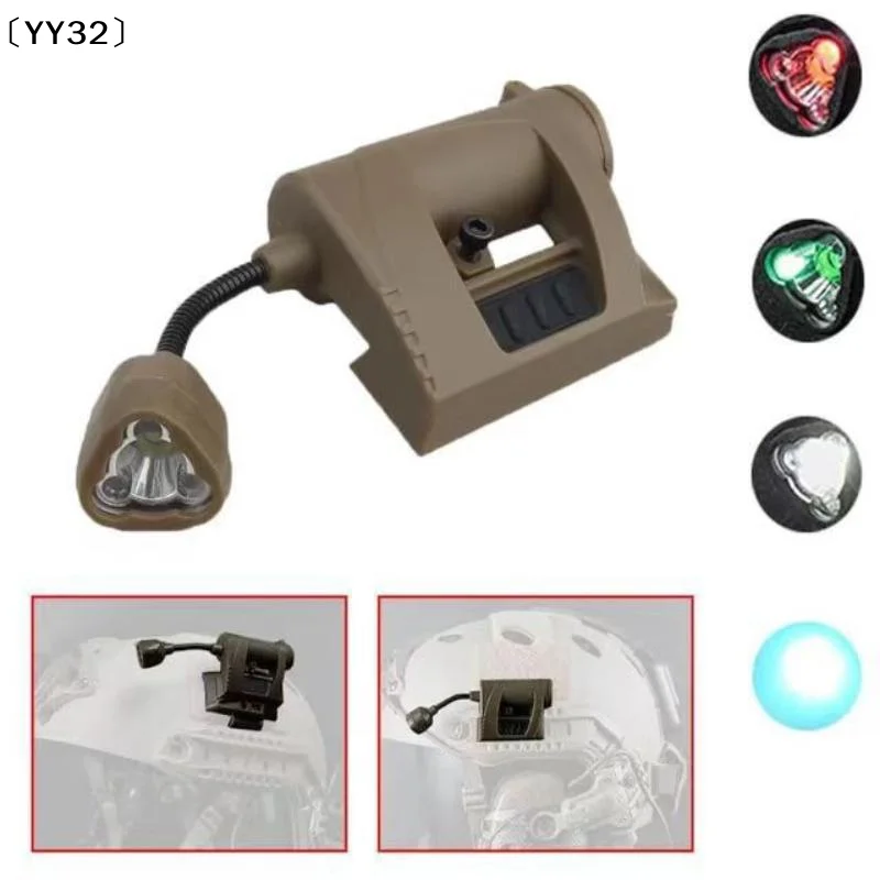 3-Modes LED Flashlight: Tactical Helmet Light For Outdoor Night Lighting – Laser Hunting, Military, Cycling, Fishing〔YY32〕