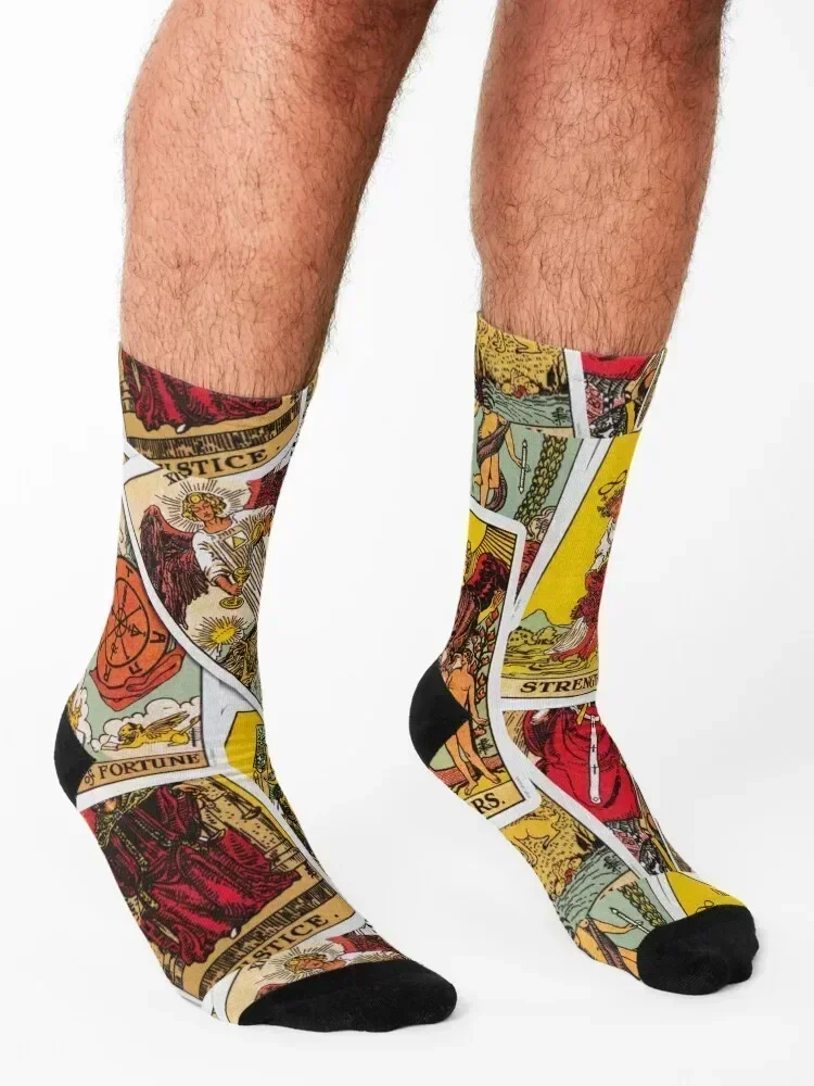 Tarot Card The Lovers Socks Crossfit warm winter fashionable summer Women's Socks Men's