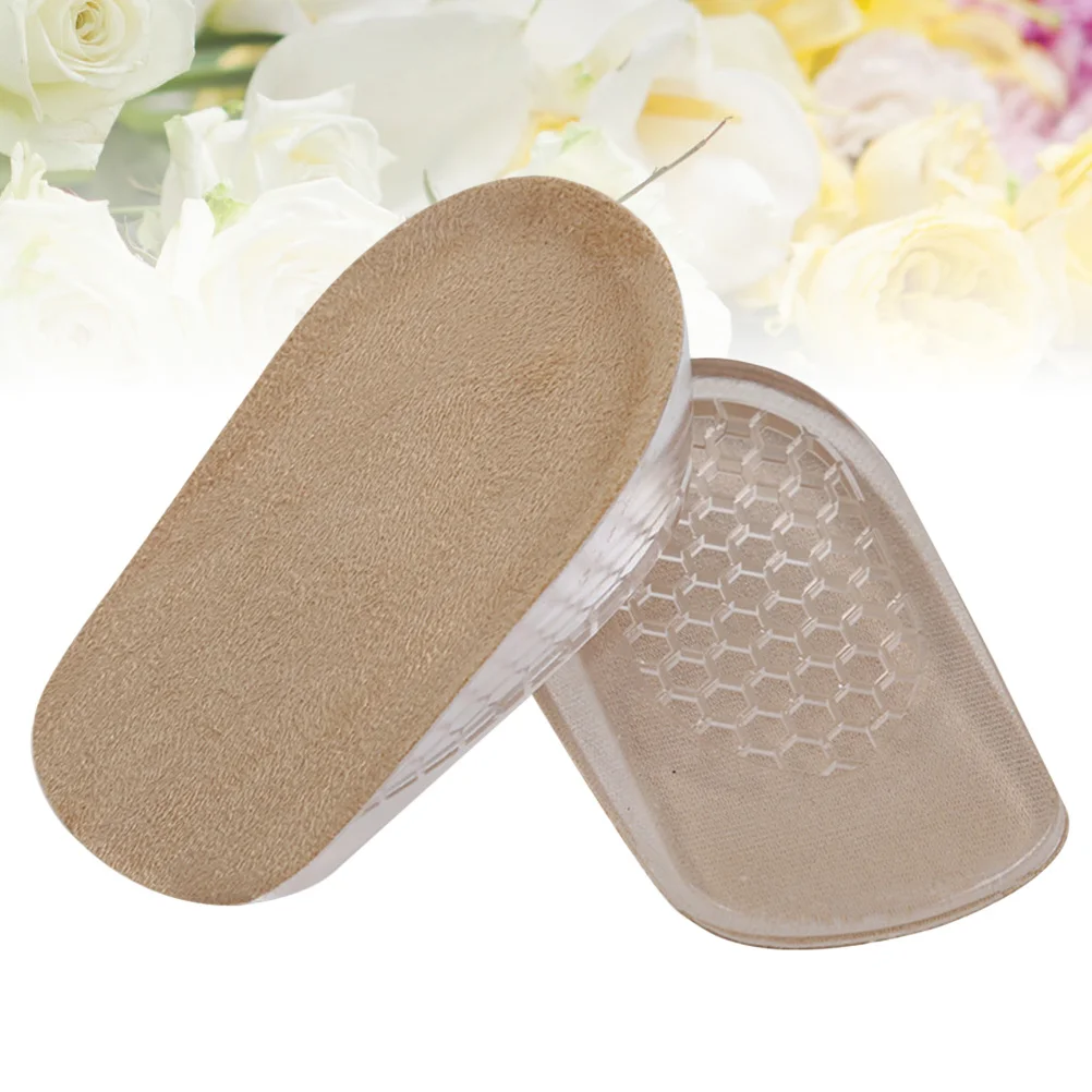Heightening Half Insole Apricot Size L Forefoot Cushion Pad Anti Slip Massaging Shoe Pad Comfortable Insert Buffer Pain