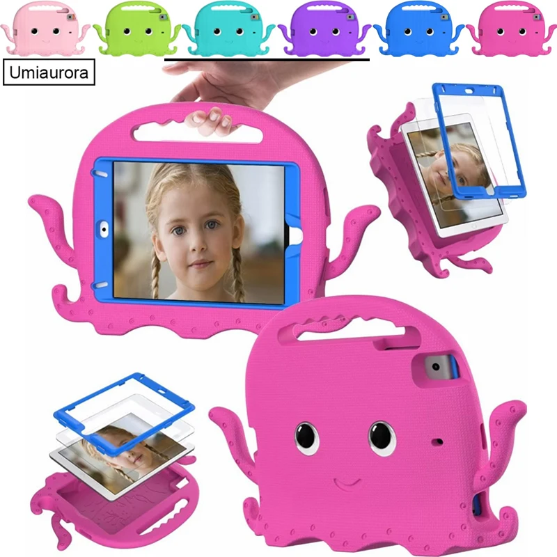 For IPad 7th 8th 9th 10.2 10th Gen 10.9 Air 2 3 4 5 9.7 Mini 6 Pro 11 inch M4 2024 Tablet Case Kids EVA Cartoon Shockproof Cover