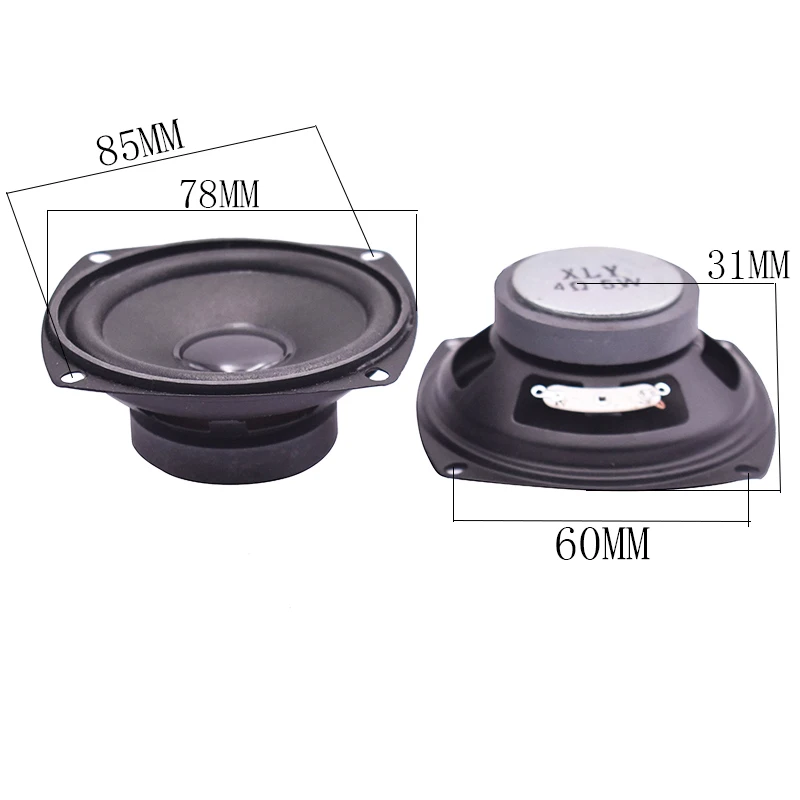 2pcs 3 Inch 78MM Audio Full Range Speakers Unit 4 Ohm 5W Multimedia Portable Loudspeaker For Home Theater DIY