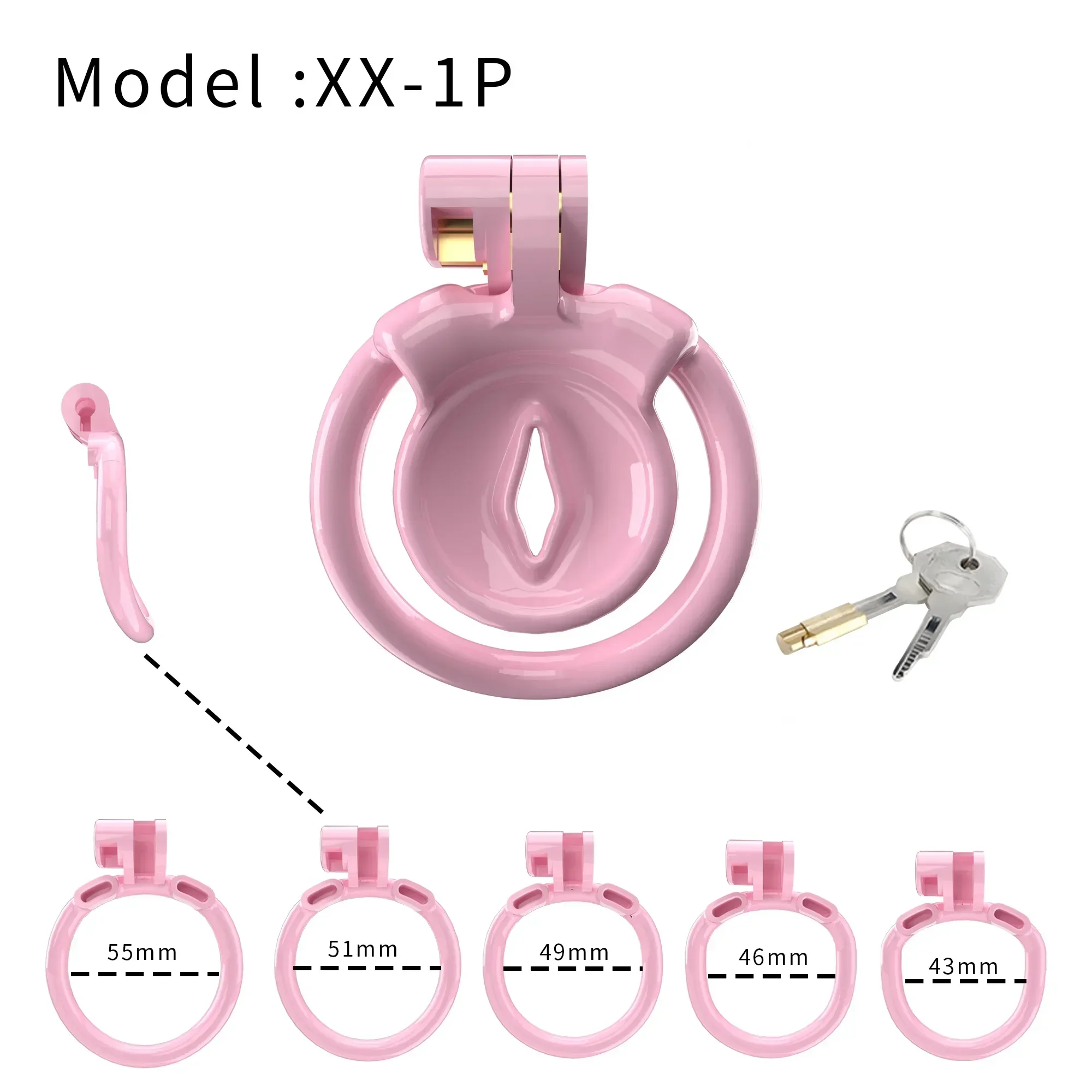 2024 New Ultra Small Negative Chastity Cage Male BDSM Bondage Penis Lock with Size 5 Cock Ring Anti-Cheating Chastity Device 18